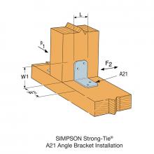 A21 A23 Reinforced Angle Bracket Simpson Strong Tie A21 A23 Reinforced Angle Bracket Simpson Strong Tie