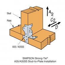 A34 A35 Reinforced Angle Bracket | Simpson Strong-Tie